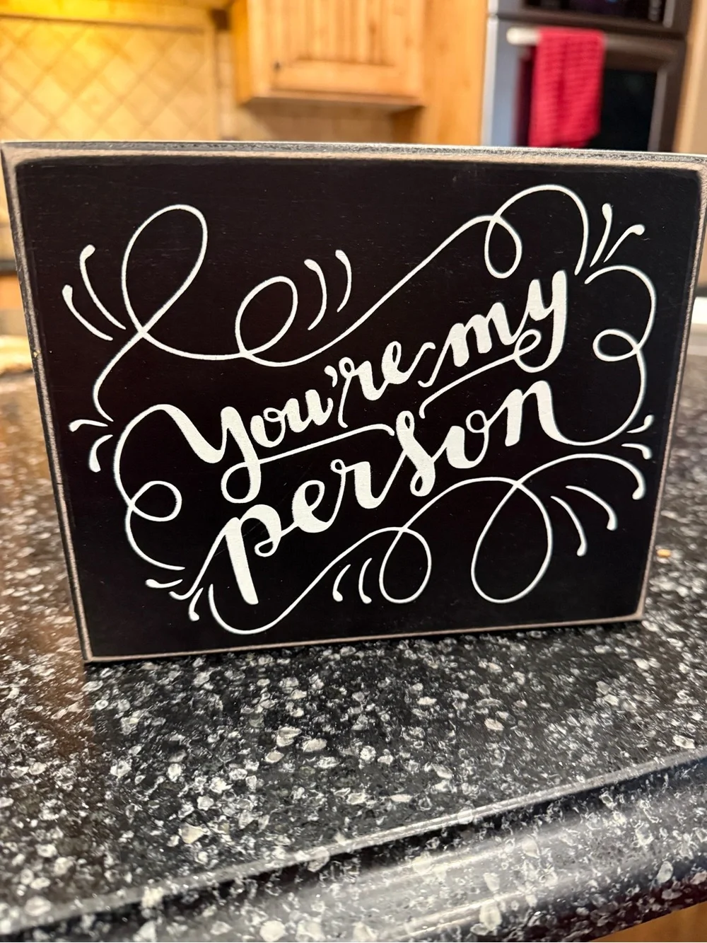 “You're My Person” Black & White Decorative Wall Art Box Sign. Like new.